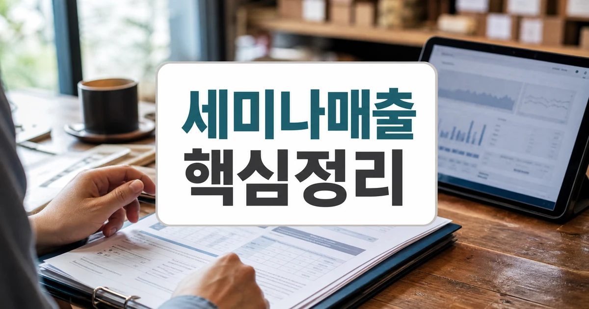 경기신보 소상공인 지원 세미나와 매출 감소 상담 핵심정리 대표 이미지