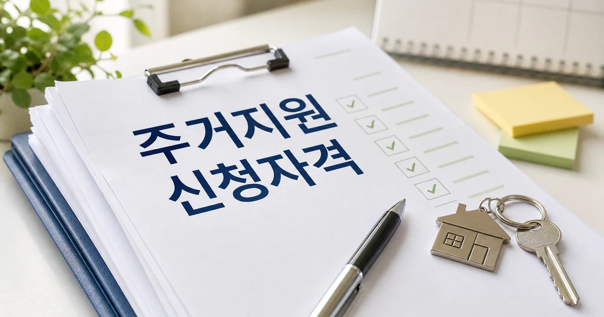 청년월세 지원 신청 자격과 서류 확인을 상징하는 주거지원 체크리스트 썸네일