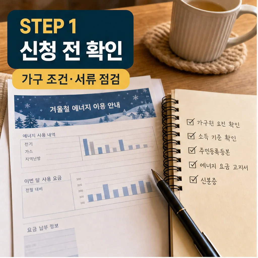 2026 에너지바우처 신청 전 가구 조건과 준비 서류 확인 이미지