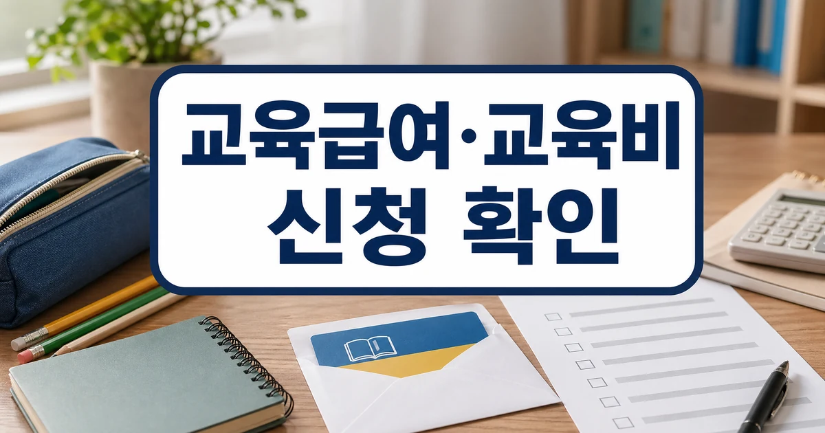 교육급여 교육비 신규 신청과 바우처 신청 확인 대표 이미지