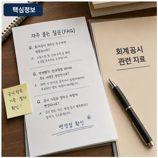 노조 회계공시 개편 핵심정보를 정리한 본문 이미지