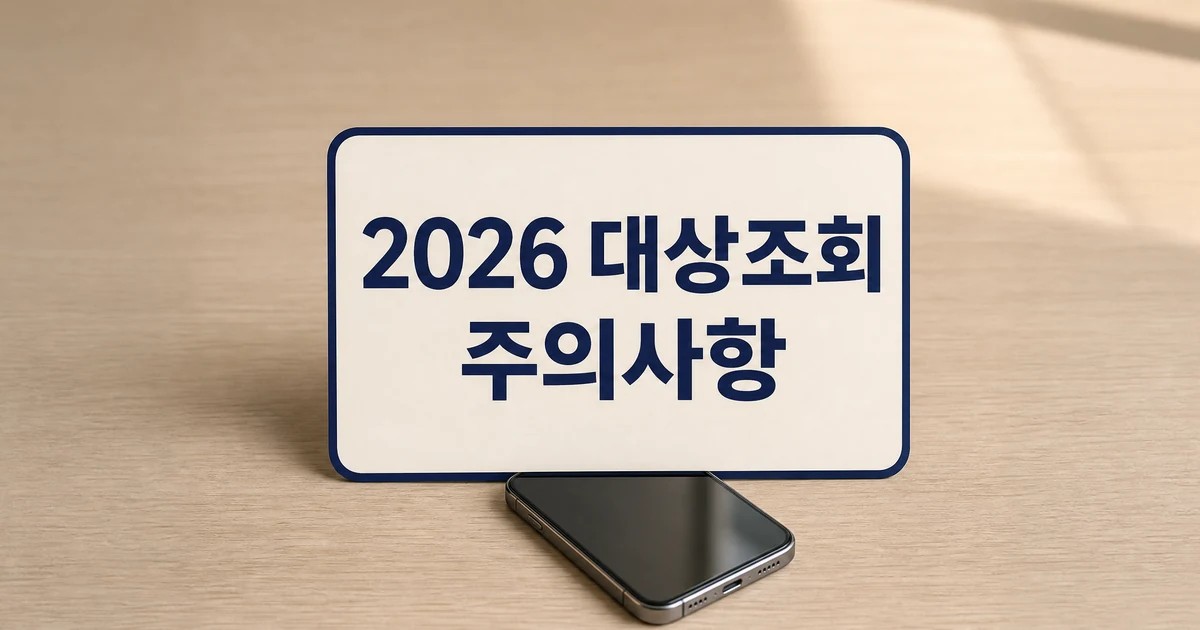 2026 대상자 조회와 선착순 마감 주의사항 대표 이미지