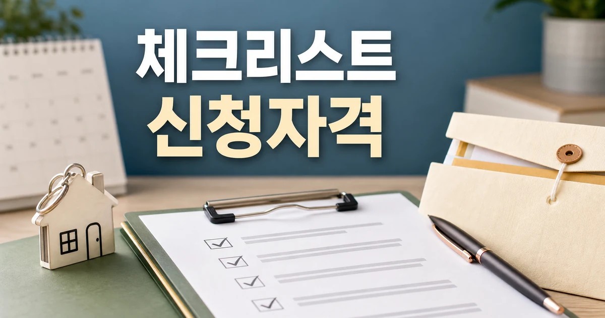 주거급여 신청자격과 체크리스트를 확인하는 집 모형과 서류 썸네일