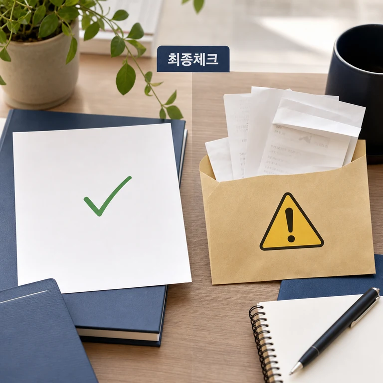 연구비 법인카드 사용 전 최종 체크와 주의사항을 비교하는 이미지
