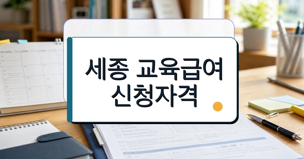 교육급여 세종시교육청 신청 자격과 준비서류를 확인하는 안내 이미지