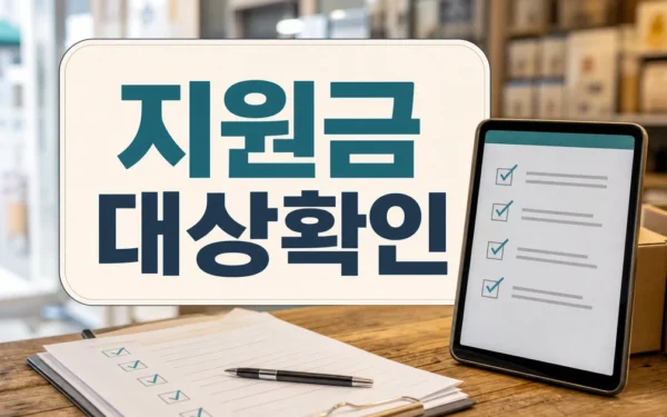 2026년 소상공인 지원금, 모르면 그대로 손해다 대상·확인 방법
