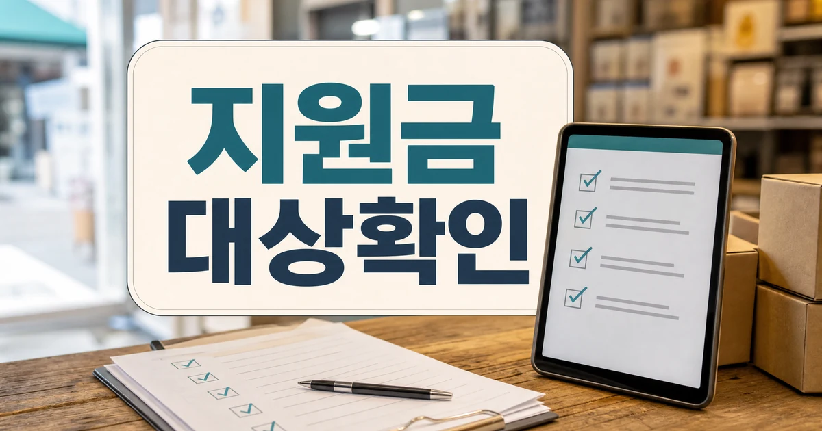 2026년 소상공인 지원금 대상 확인 방법 대표 이미지