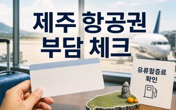 제주도 항공권 부담 커진 이유, 국내선 유류할증료 인상 확인법