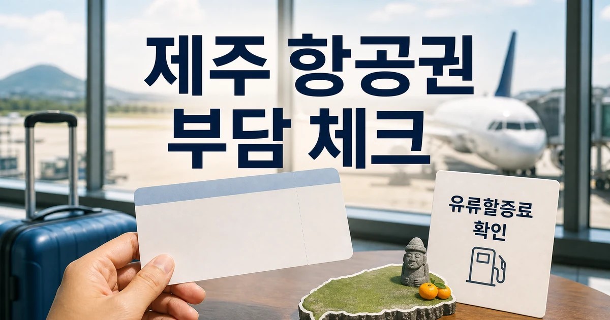 제주도 항공권 부담과 국내선 유류할증료 인상을 보여주는 여행비 썸네일