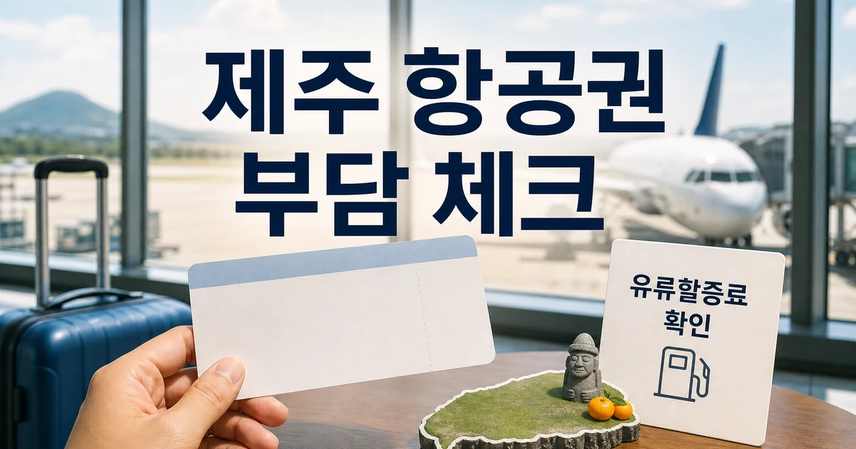 제주도 항공권 부담과 국내선 유류할증료 인상을 보여주는 여행비 썸네일