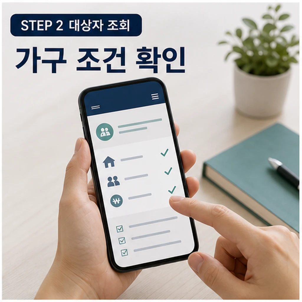 유아교육비 지원 대상자 조회와 가구 조건 확인 이미지