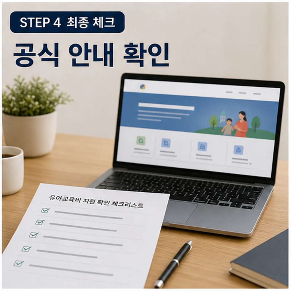 유아교육비 지원 공식 안내 최종 체크 이미지