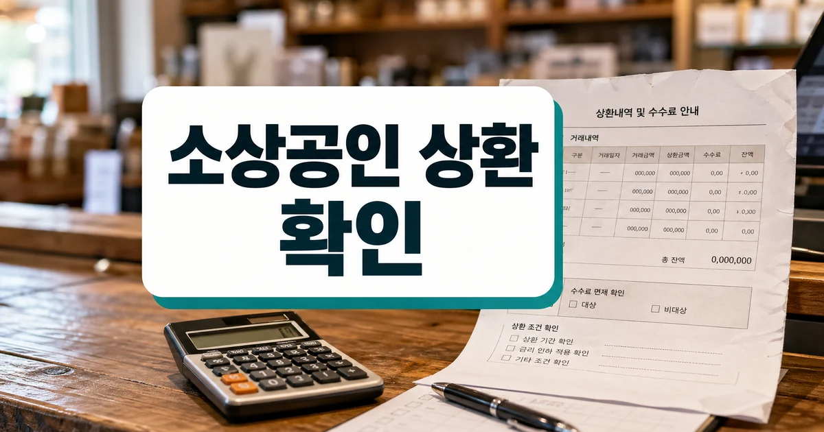 소상공인 상환 부담 낮춘다! 금리 인하, 수수료 면제 대상·확인 방법 대표 이미지