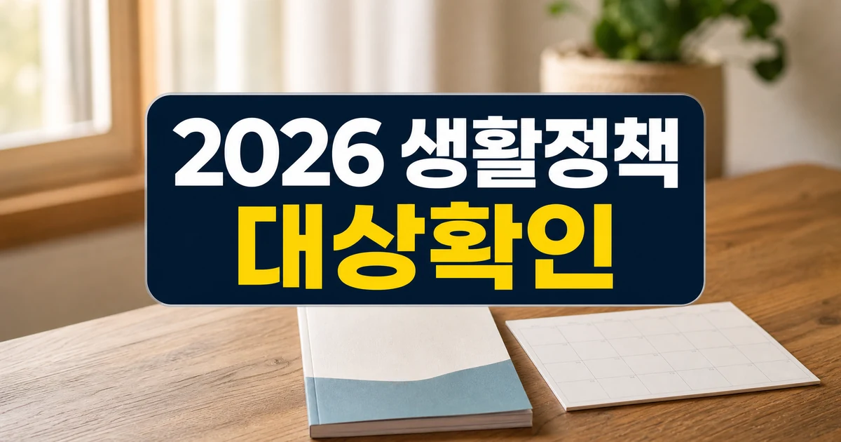 은평구 2026년 생활 정책 안내서 대상 확인 대표 이미지