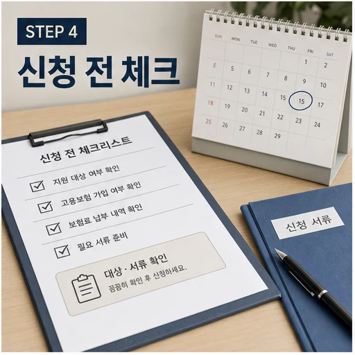 고용보험료 지원 신청 전 서류와 일정 최종 체크 이미지