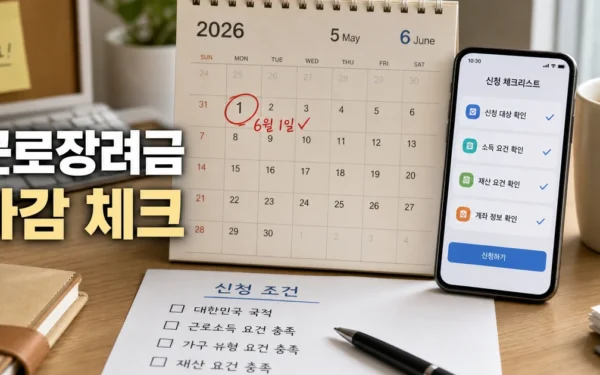 2026년 근로장려금 165만 6월 1일 신청 방법과 자격 조건 정리