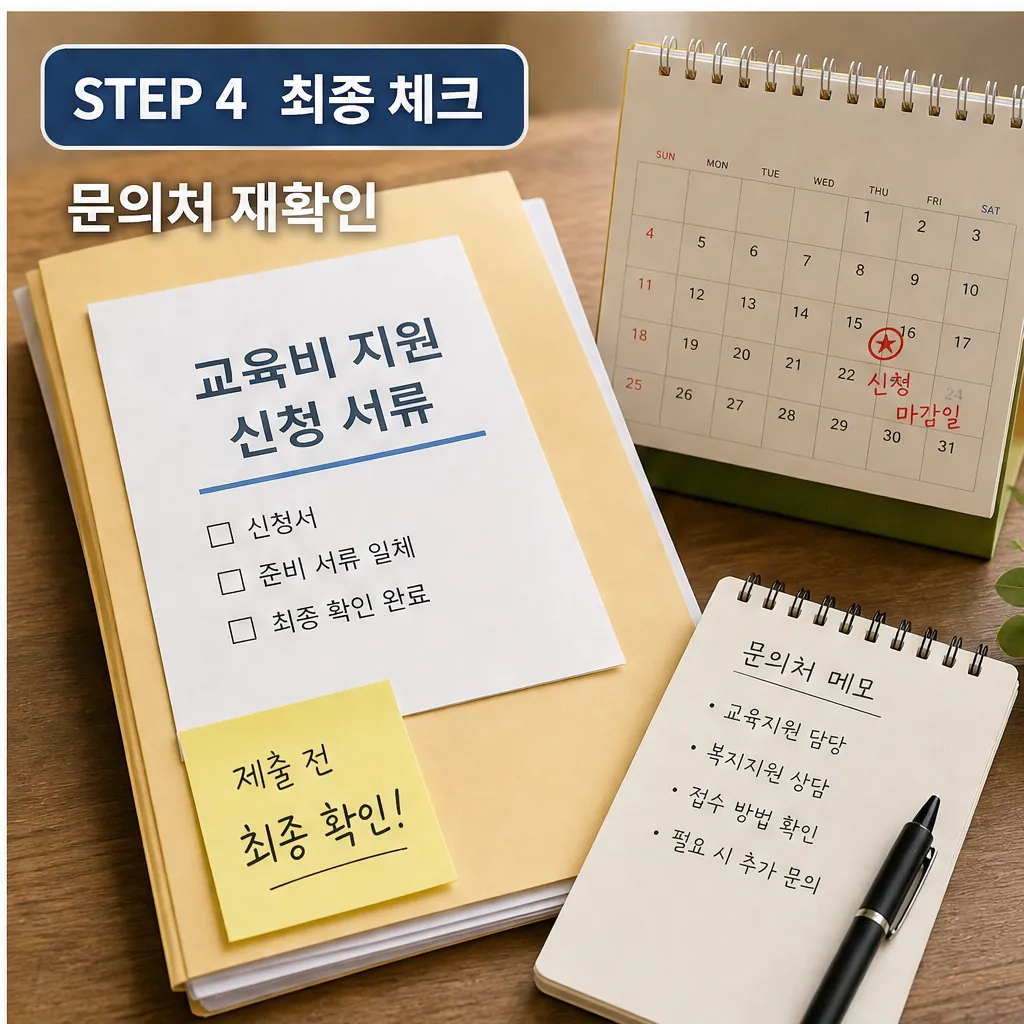남양주시 교육비 지원 신청 서류 최종 체크 이미지