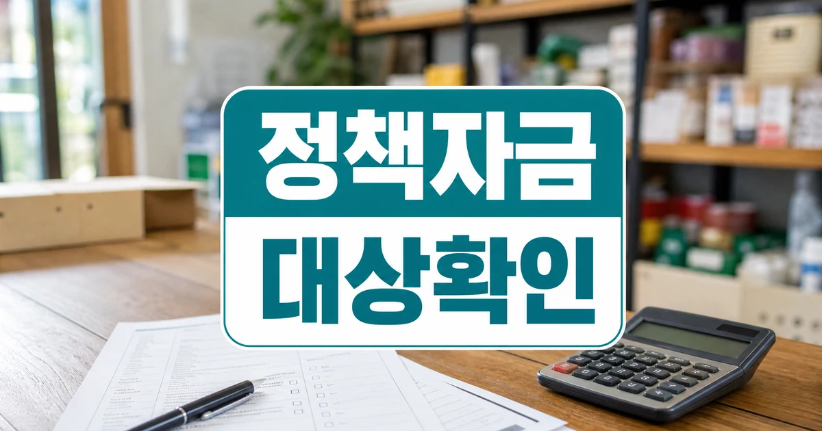 2026 소상공인 정책자금 대상확인 안내 썸네일