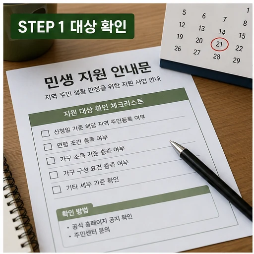현금성 지원 논란 대상 확인 체크리스트 본문 이미지