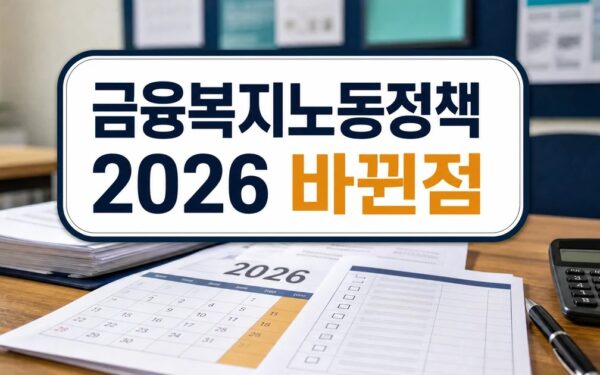 2026년부터 이렇게 달라집니다: 새로운 금융·복지·노동 정책 26가지 자주 묻는 질문 정리