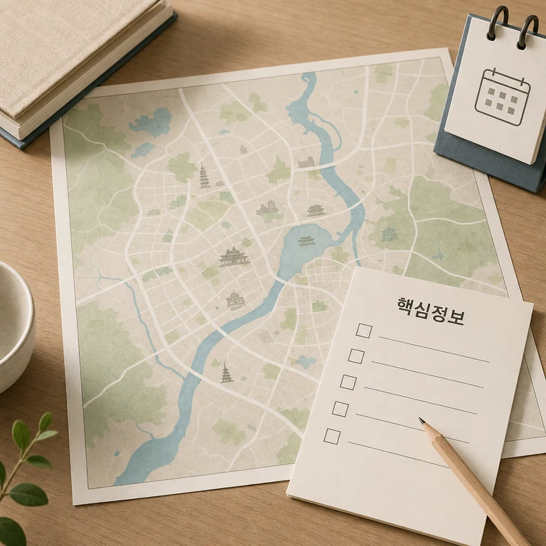 경주시 성건1지구 노후주거지 관련 핵심 정보를 확인하는 지도와 체크리스트 이미지