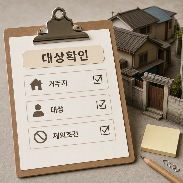 경주시 지원·공지 대상 조건을 점검하는 체크리스트 이미지