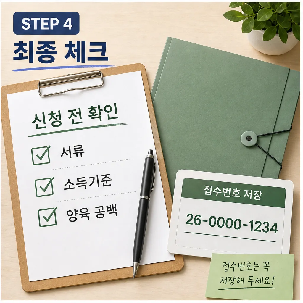 아이돌봄서비스 신청 전 최종 체크리스트 이미지