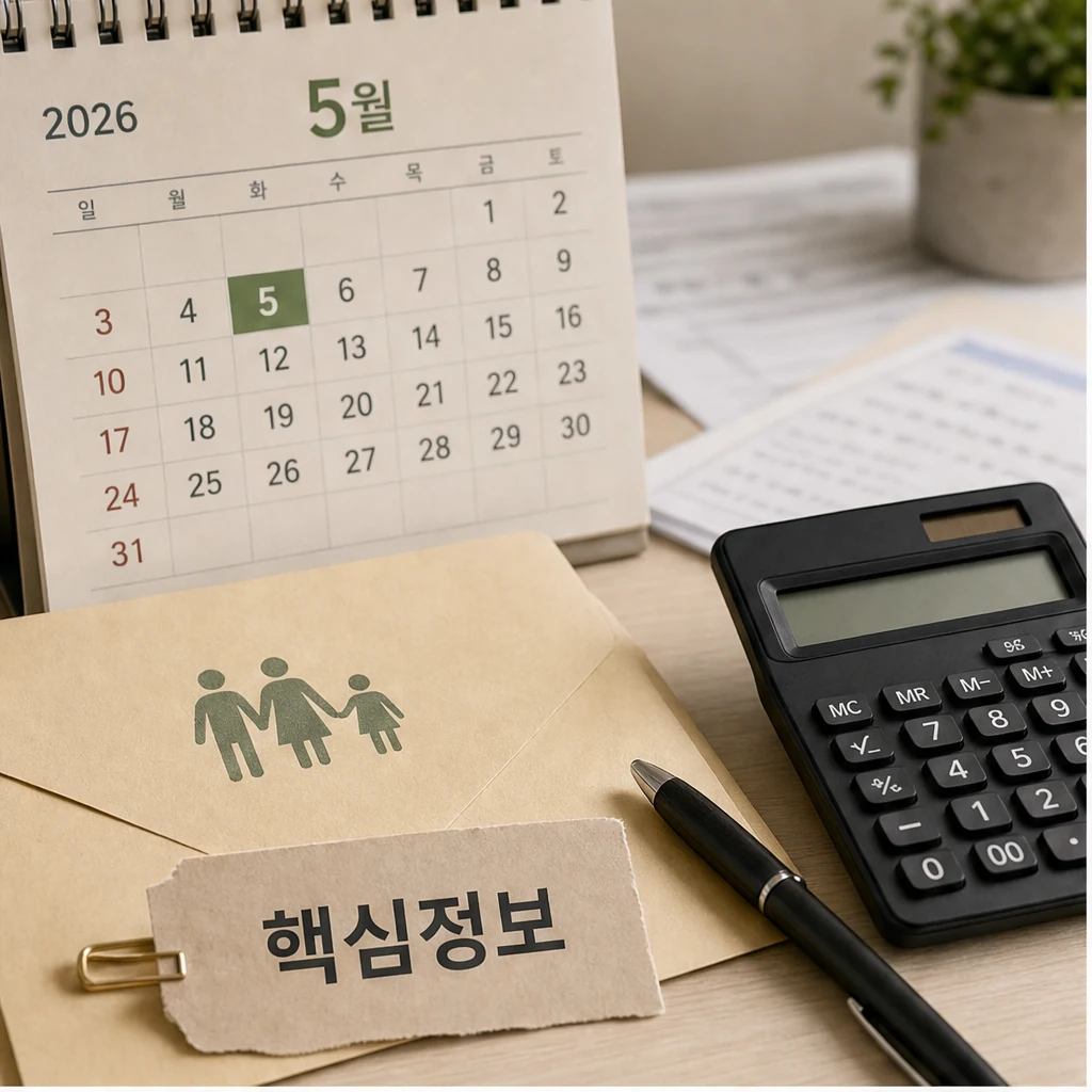 2026년 5월 정기 자녀·근로장려금 신청기간 핵심정보 이미지
