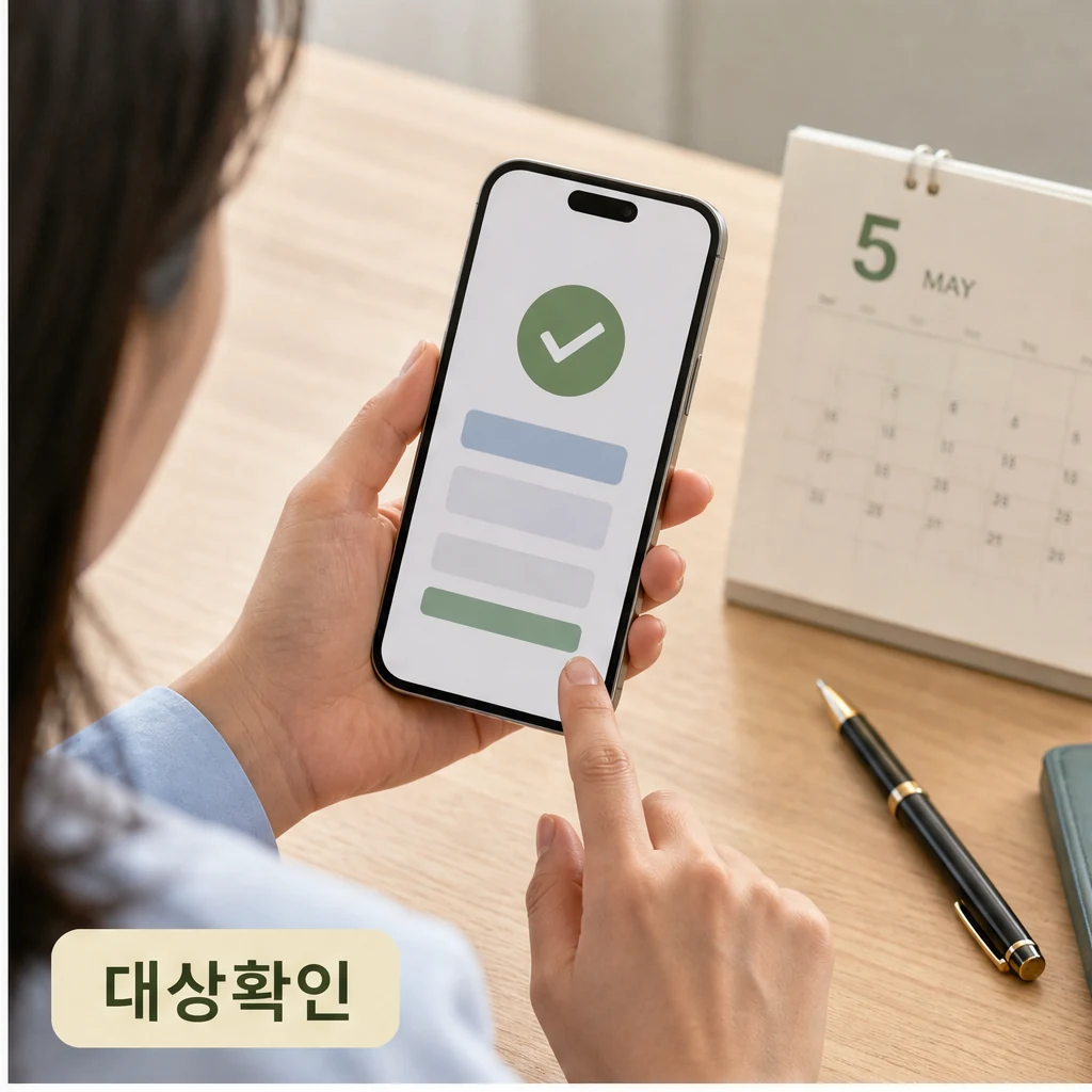 2026년 5월 정기 자녀·근로장려금 신청대상 대상자조회 방법 대상확인 이미지