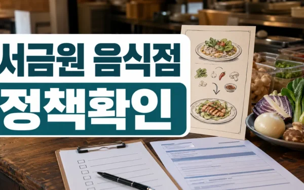 서금원, 음식점 자영업자 신메뉴 개발 지원사업 확대 자주 묻는 질문 정리