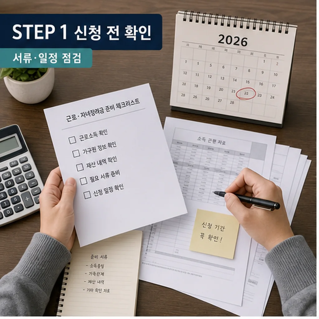 2026 근로 자녀장려금 신청 전 서류와 일정 확인을 보여주는 본문 이미지