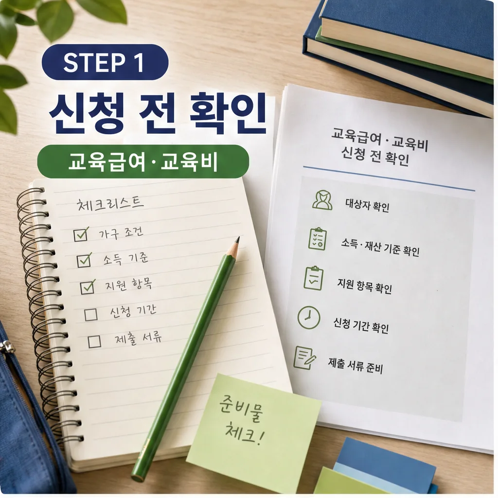 2026 초중고생 교육급여 교육비 지원 신청 전 확인 체크 이미지