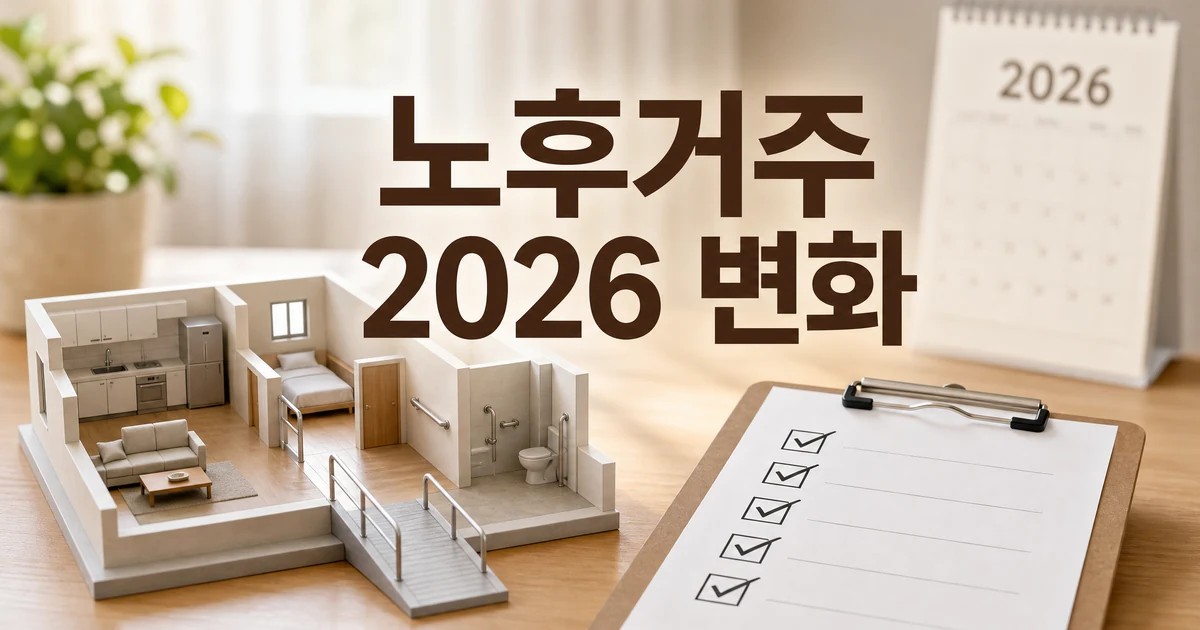 초고령사회 노후 거주 변화와 고령자 확인 사항을 보여주는 주거 체크리스트 썸네일