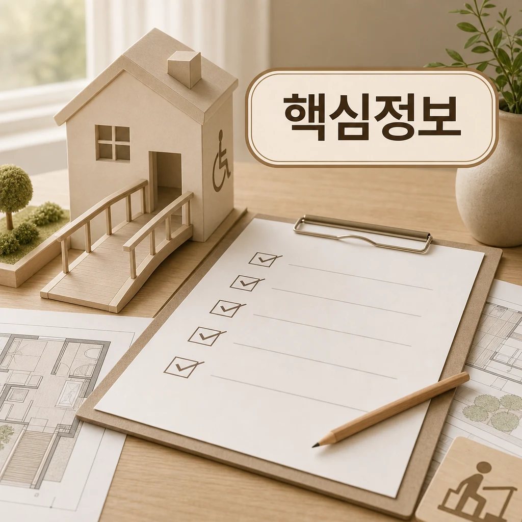 초고령사회 노후 거주 핵심 정보를 체크리스트로 정리하는 이미지