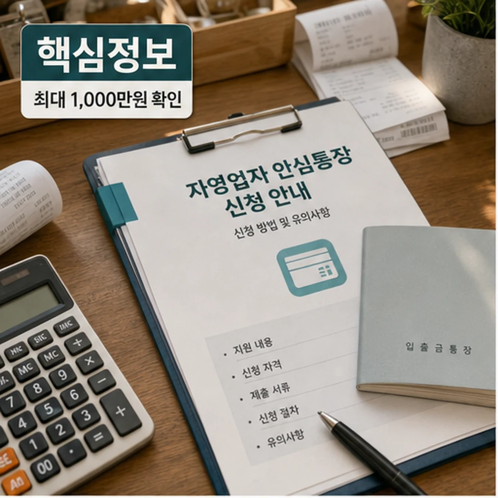 최대 1,000만원 '자영업자 안심통장' 신청하세요 자주 묻는 질문 정리 본문 이미지 1 - 핵심정보