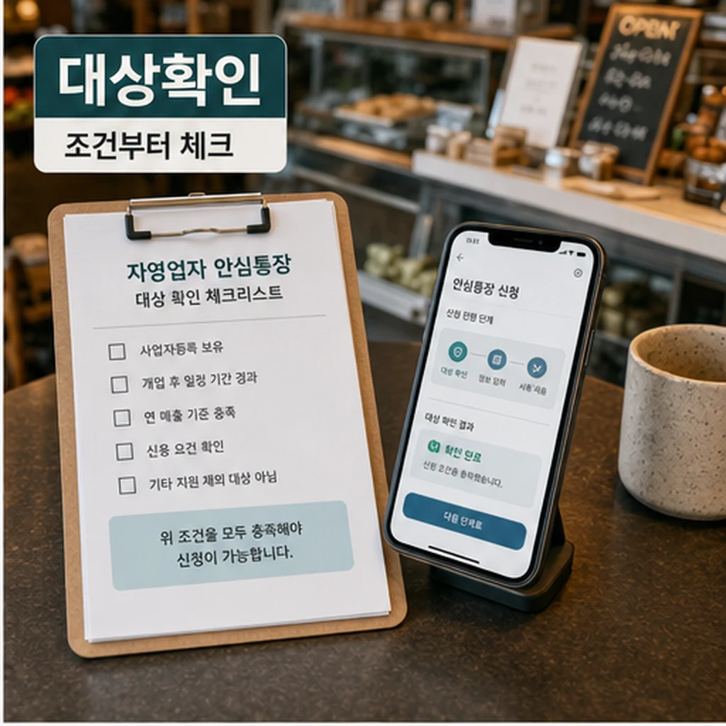 최대 1,000만원 '자영업자 안심통장' 신청하세요 자주 묻는 질문 정리 본문 이미지 2 - 대상확인