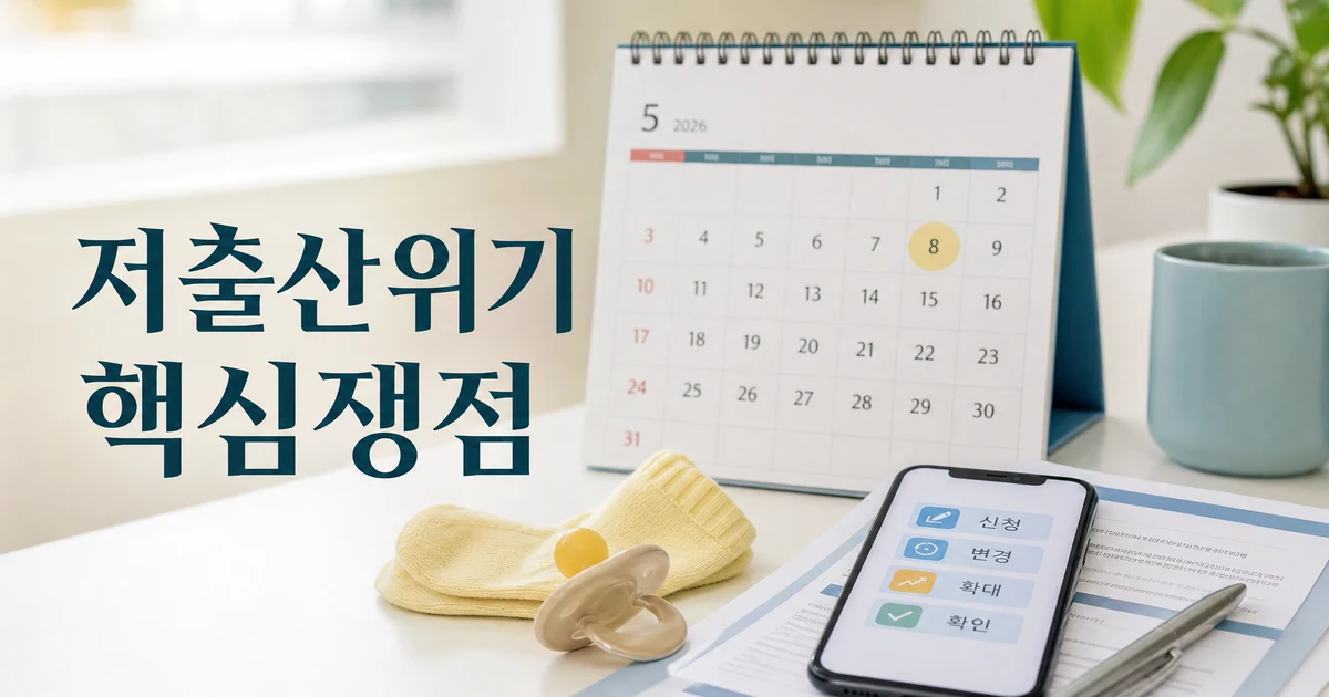 저출산위기 대응 정부 쟁점과 후속 공지 확인 포인트를 정리한 대표 이미지