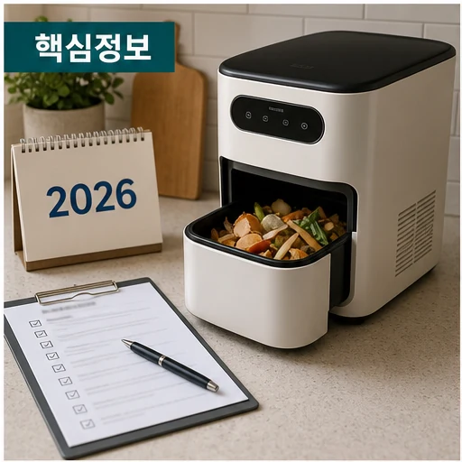 광주 음식물처리기 지원보조금 신청 전 관할 구 공고 확인 이미지