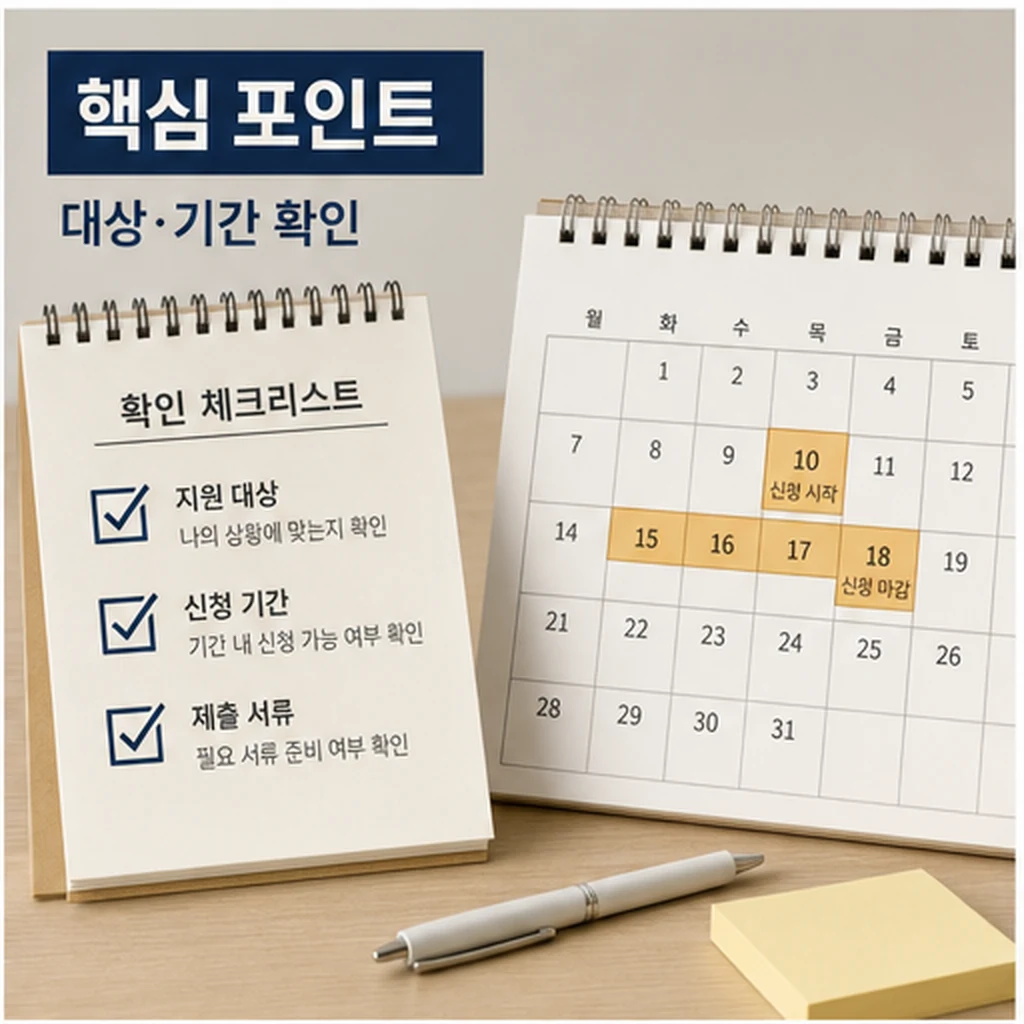 광진구 청년 지원사업 대상 기간 제출서류 확인 체크리스트 이미지