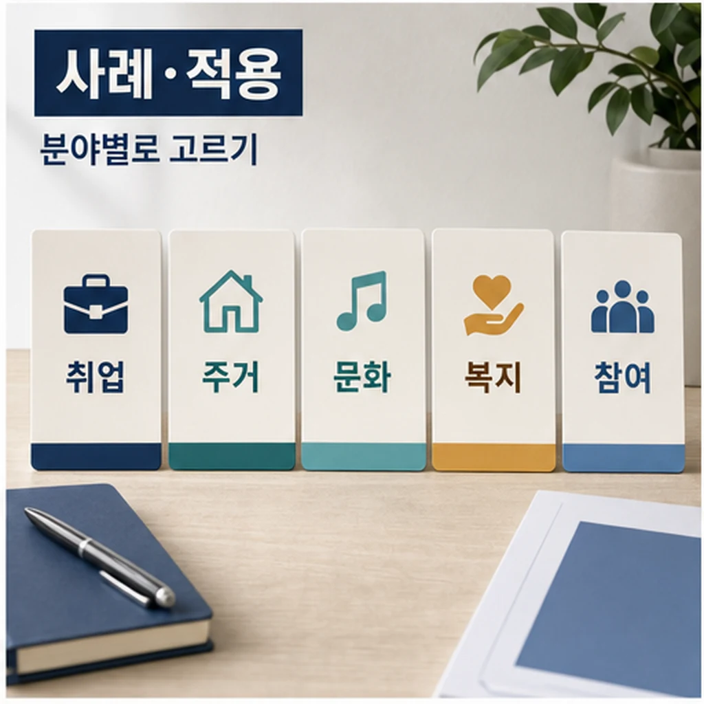 광진구 청년정책 취업 주거 문화 복지 참여 분야별 선택 이미지
