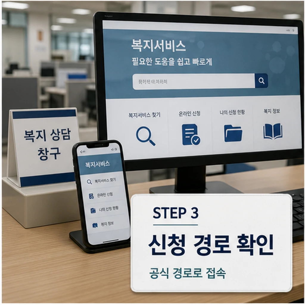 복지 정책 신청 경로와 공식 접수처 확인 이미지