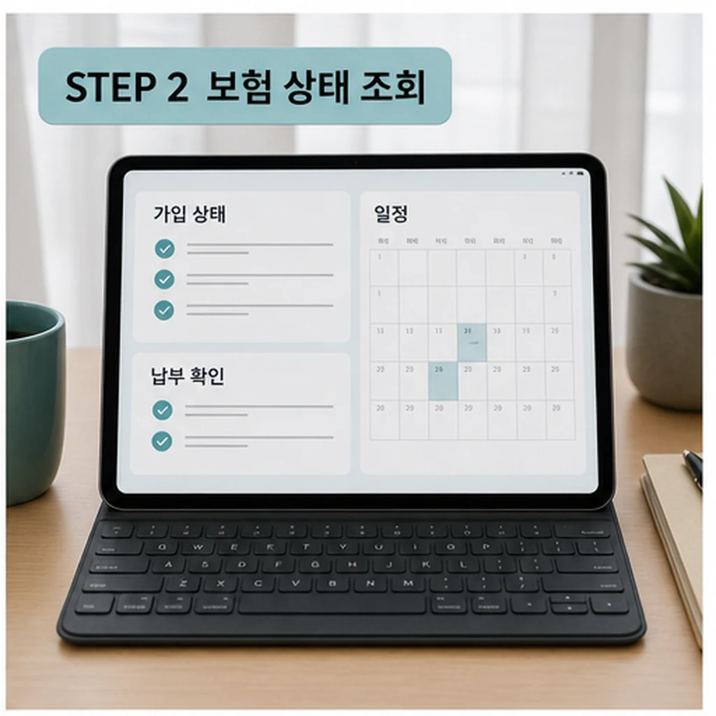 횡성군 자영업자 사회보험료 지원 보험 상태 조회 이미지