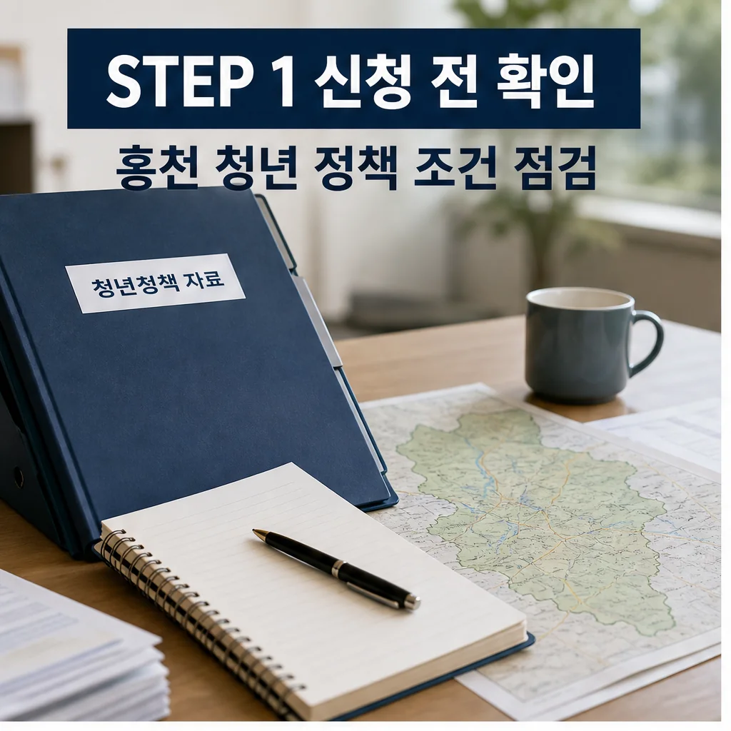 2026 홍천군 청년정책 신청 전 조건을 점검하는 이미지