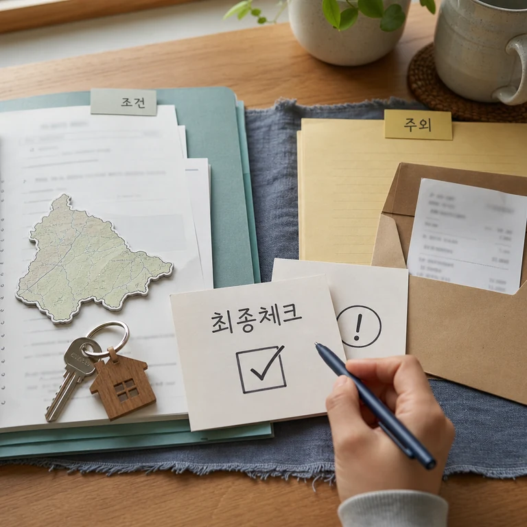 비용과 제한 사항을 결정 전 점검하는 체크리스트 이미지