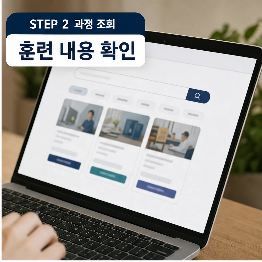 국민내일배움카드 훈련 과정 조회 확인 이미지