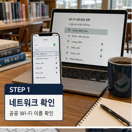 공공와이파이 2026 네트워크 확인 단계 이미지