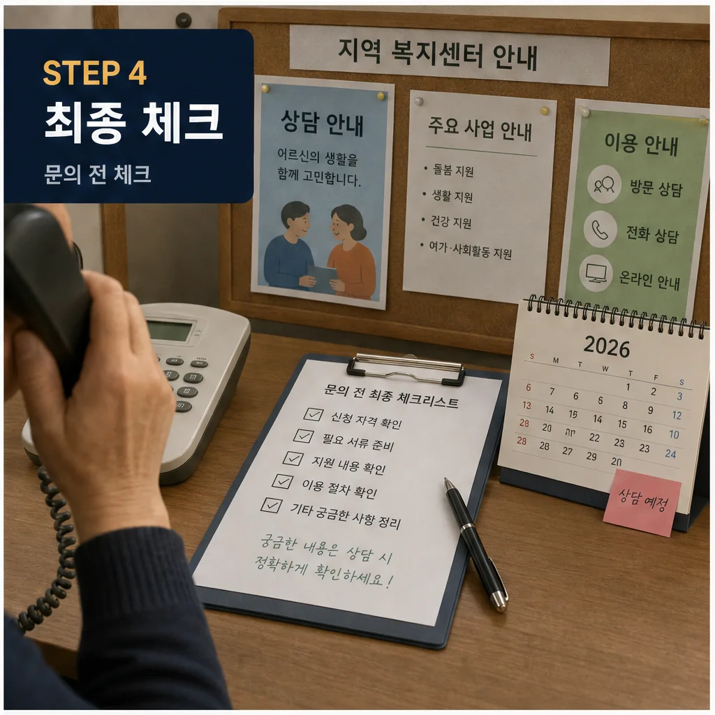 노인복지 정책 문의 전 최종 체크와 복지센터 안내 이미지