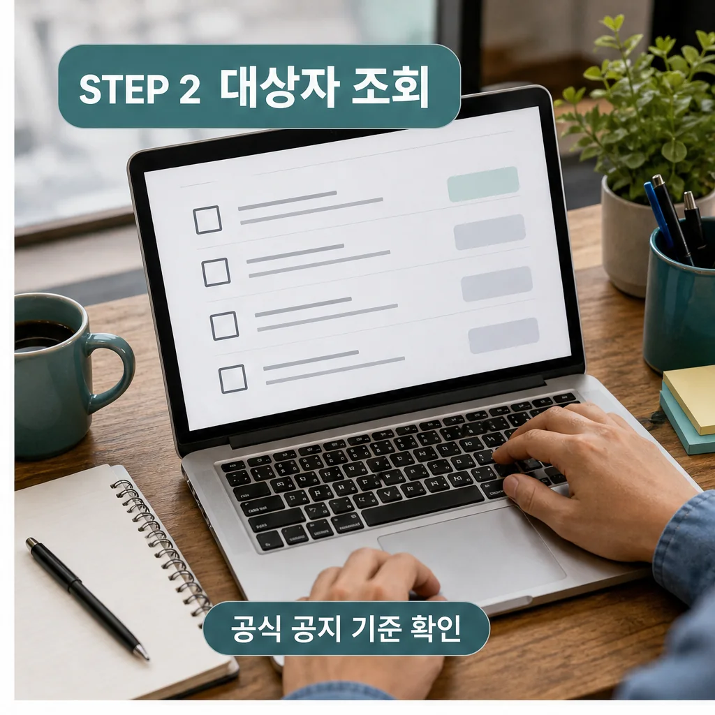 소상공인 지원 대상자 조회와 공식 공지 기준 확인 이미지