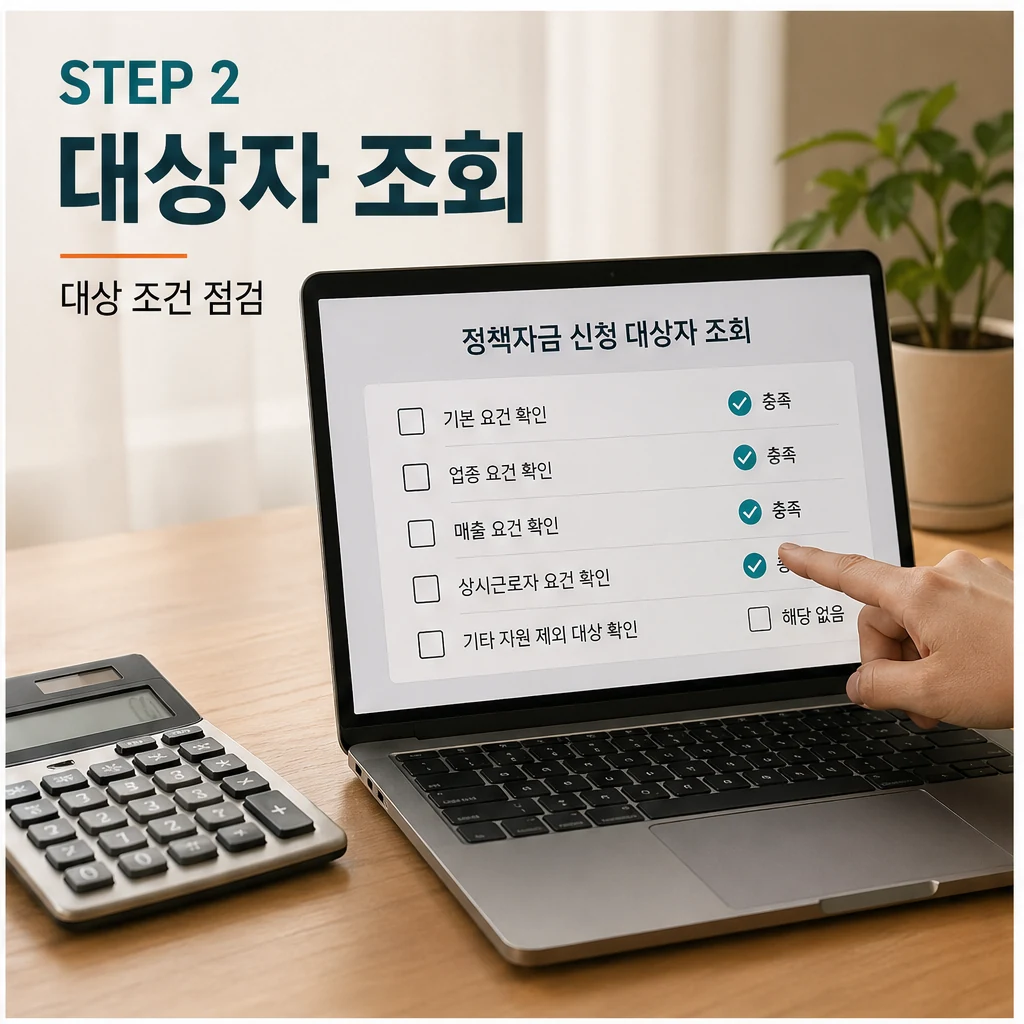 소상공인 정책자금 2026 대상자 조건 조회