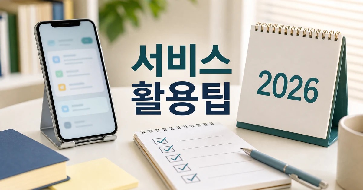 서비스 활용팁 문구와 체크리스트를 보여주는 2026 주요 변화 안내 썸네일